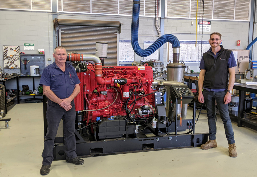 Peter-McLean-and-Will-Sharpe-Cummins-X15-training-engines